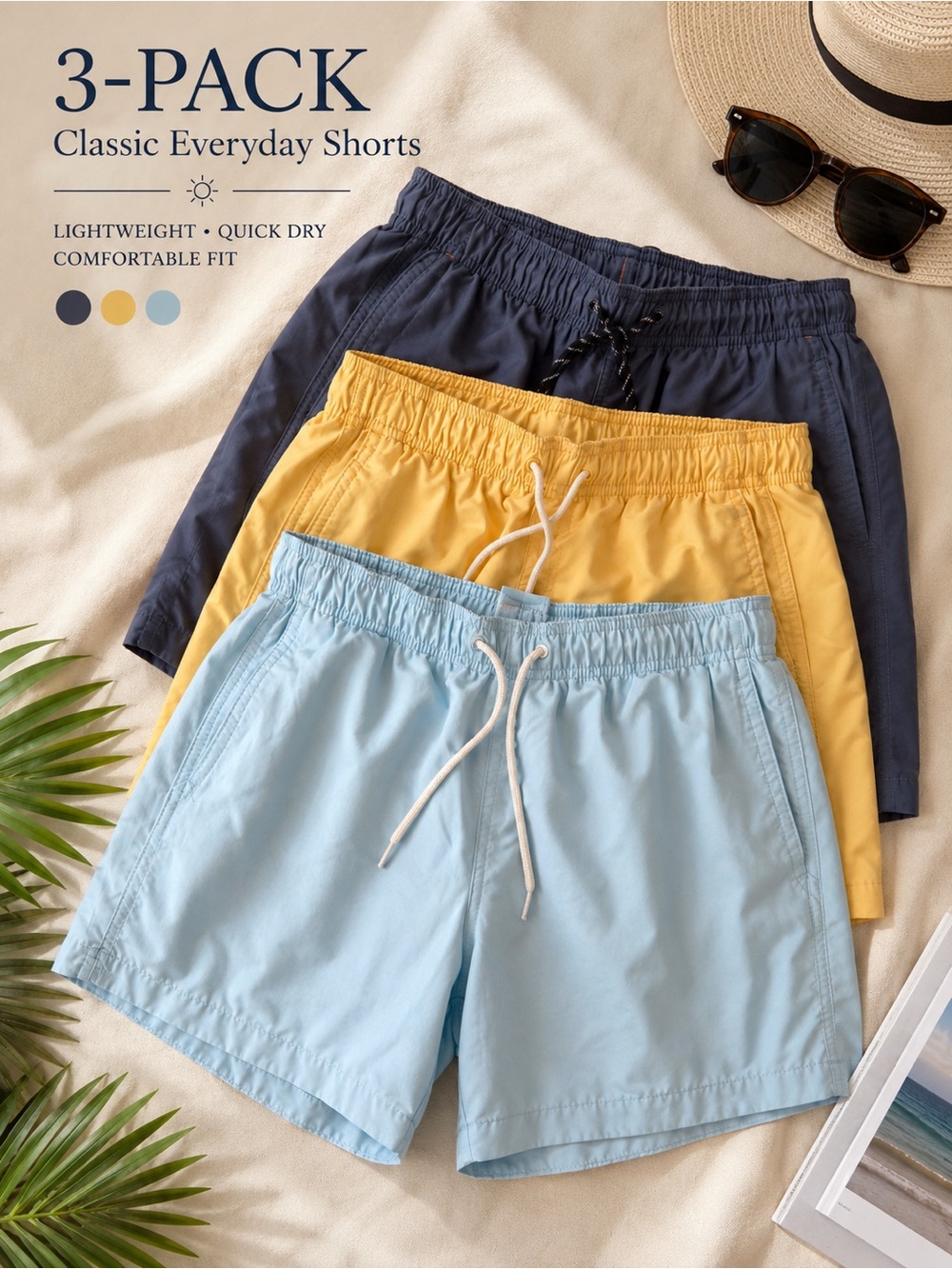 H&M Men’s Swim Shorts (3-Pack)